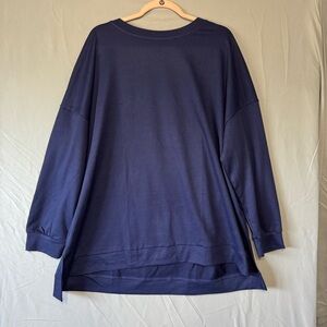 Dolnine Navy Blue Women's Sweatshirt
